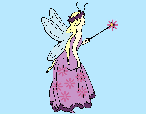 Coloring page Fairy with long hair painted byEmily4444