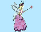 Coloring page Fairy with long hair painted byEmily4444