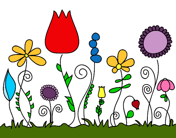 Coloring page Forest flowers painted byBecka