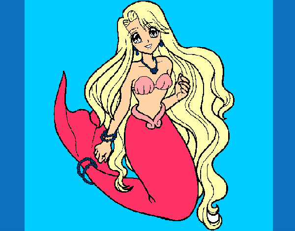 Coloring page Little mermaid painted byEmily4444