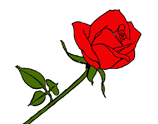 Coloring page Rose painted byBecka