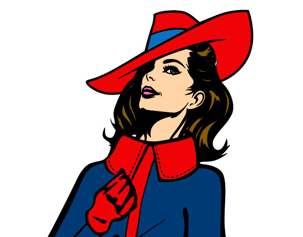 Coloring page Sophisticated woman painted byBecka
