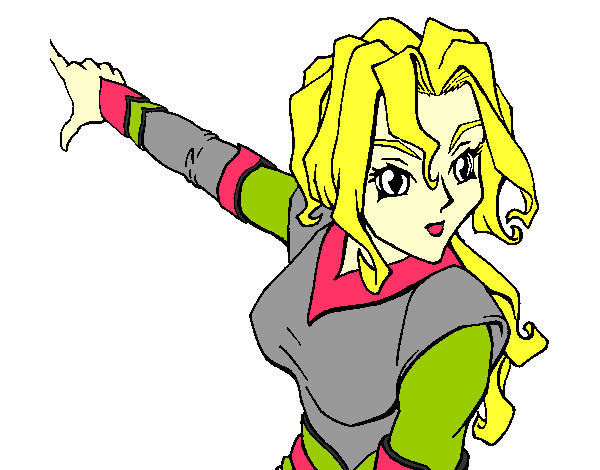 Coloring page Space warrior painted byBecka
