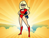 Coloring page Superwoman painted byEmily4444
