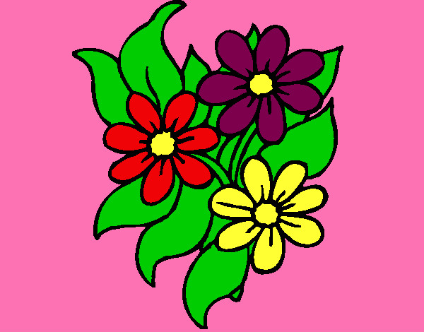 Coloring page Little flowers painted byeden