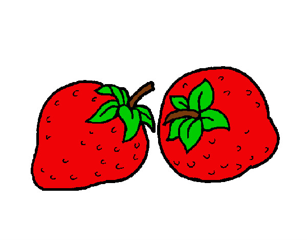 Coloring page strawberries painted byeden