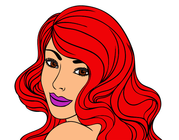 Coloring page Young girl painted byeden