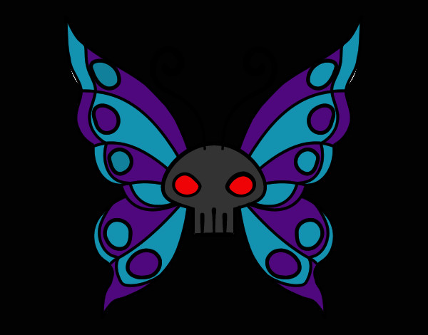 Coloring page Emo butterfly painted byLuna