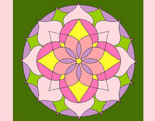Coloring page Mandala 14 painted bybjzizxby