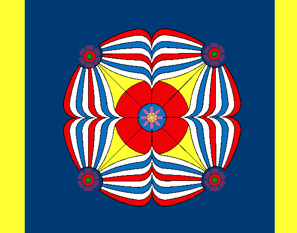 Coloring page Mandala 16 painted bybjzizxby