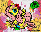 Coloring page Fluttershy painted byteapot