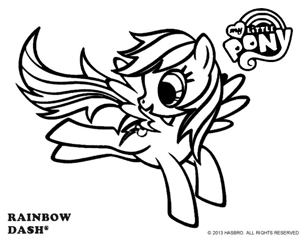 Coloring page Rainbow Dash painted byacroberts