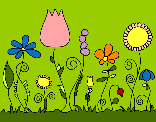 Coloring page Forest flowers painted byKelly