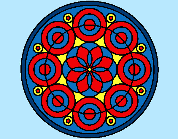 Coloring page Mandala 35 painted byKelly