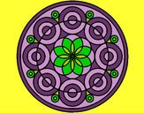 Coloring page Mandala 35 painted byKelly