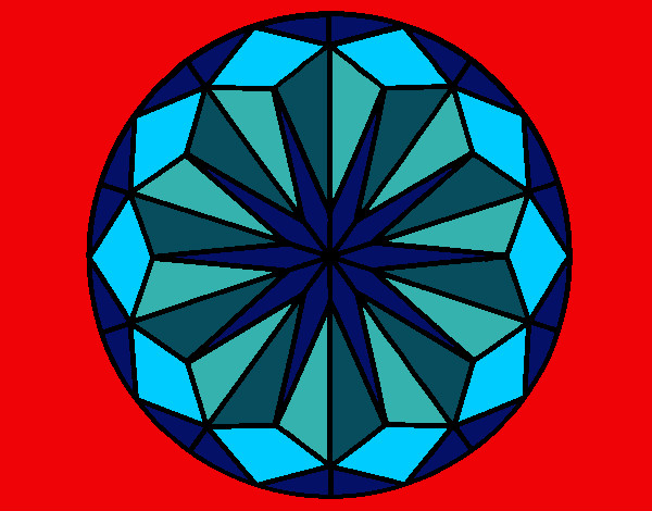 Coloring page Mandala 42 painted byKelly