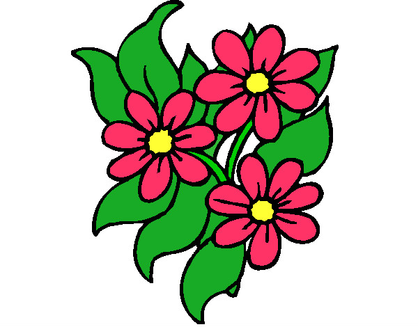 Coloring page Little flowers painted bybella