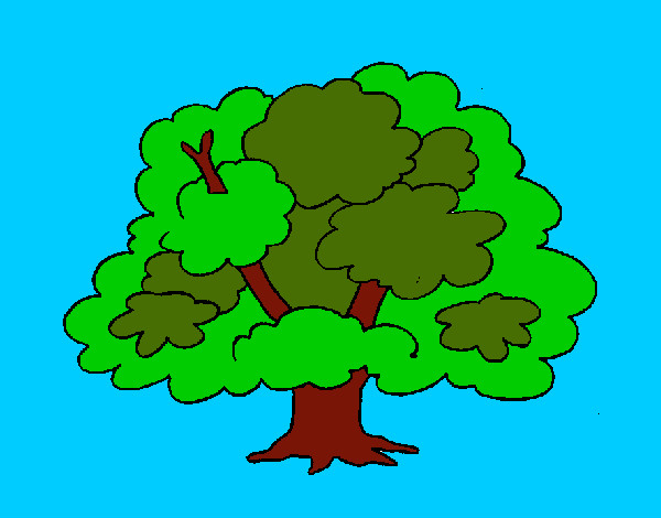 Coloring page Tree painted bybella