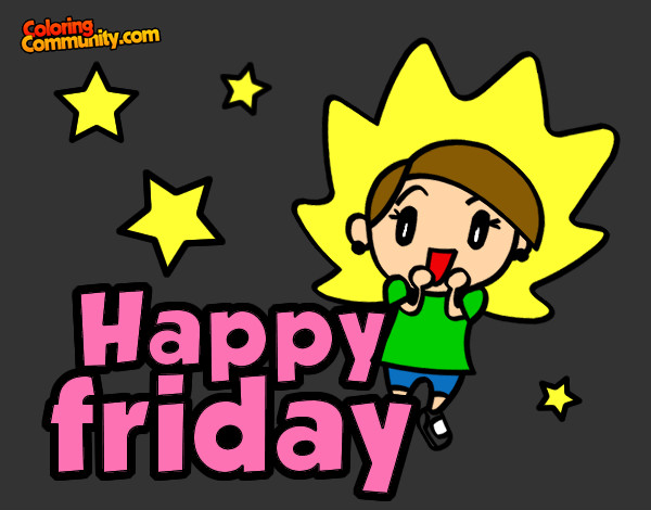 Coloring page Happy friday painted byBigricxi