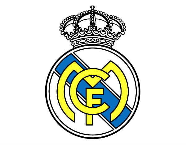 Coloring page Real Madrid C.F. crest painted bysnooker