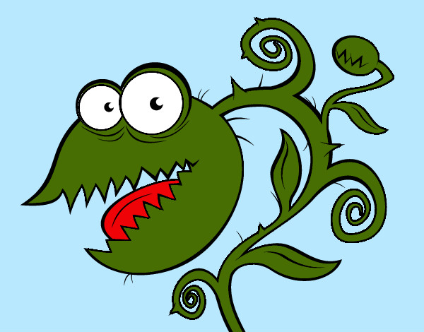 Coloring page Carnivorous plant painted byBigricxi