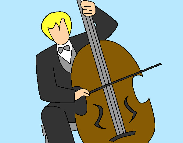 Coloring page Cello painted byBigricxi