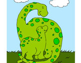 Coloring page Dinosaurs painted byBigricxi