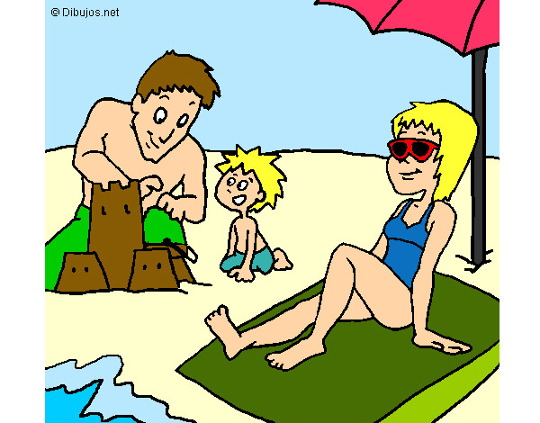 Coloring page Family vacation painted byBigricxi