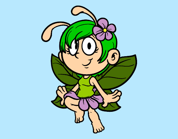 Coloring page Forest  fairy painted byBigricxi