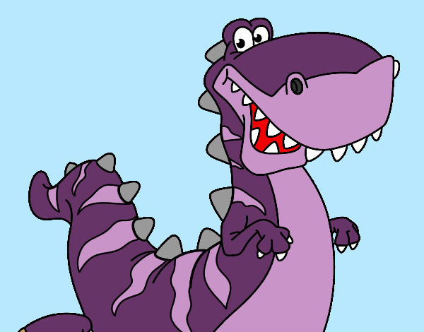 Coloring page Happy Tyrannosaurus painted byBigricxi