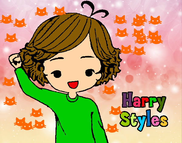 Coloring page Harry Styles painted byLarryLiam1