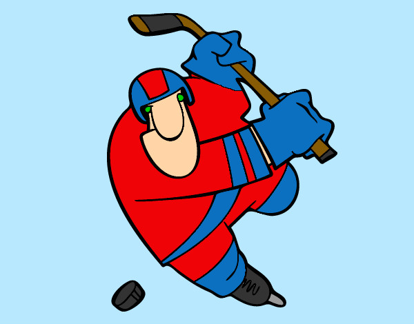 Coloring page Hockey player painted byBigricxi