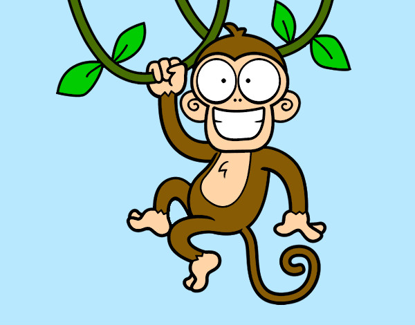 Coloring page Hung monkey painted byBigricxi