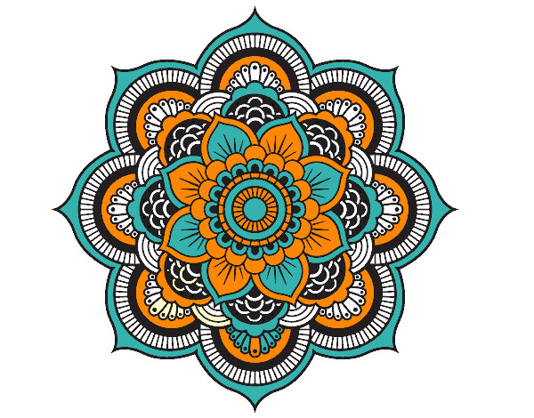 Coloring page Mandala oriental flower painted byMaryy_Pika