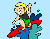 Coloring page Surfing painted byBigricxi