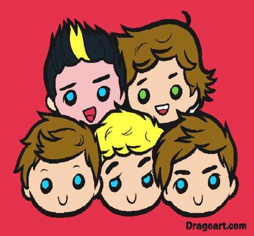 Coloring page One Direction 2 painted bynerdybird