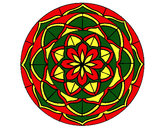 Coloring page Mandala 6 painted bywilberrene