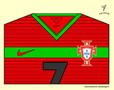 Coloring page Portugal World Cup 2014 t-shirt painted bymaja5