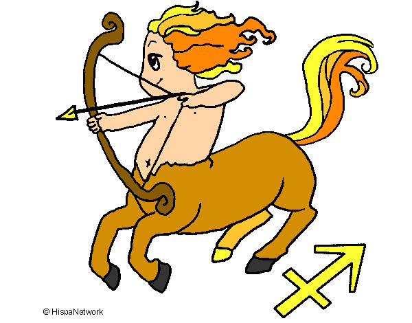 Coloring page Sagittarius painted byChilimed