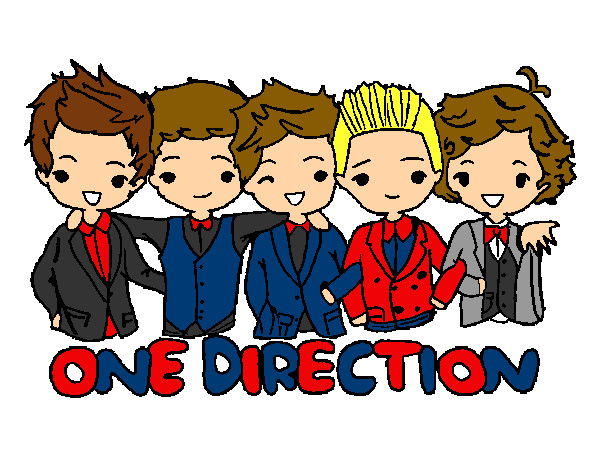 Coloring page One direction painted byerika