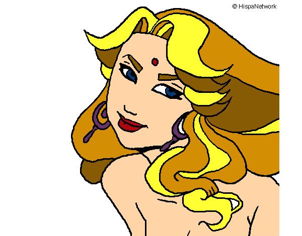 Coloring page Amazonian princess painted bymade12