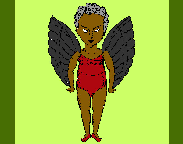 Coloring page Evil angel painted bymade12