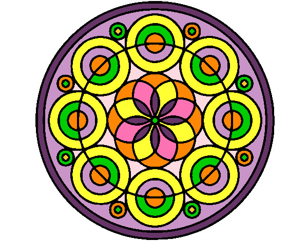 Coloring page Mandala 35 painted bymade12