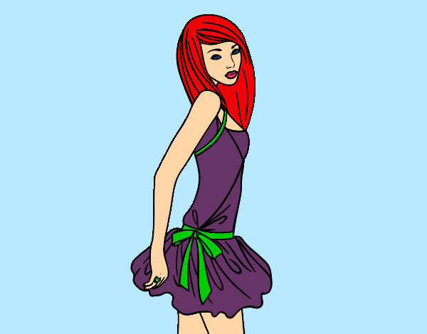 Coloring page Model painted bymade12