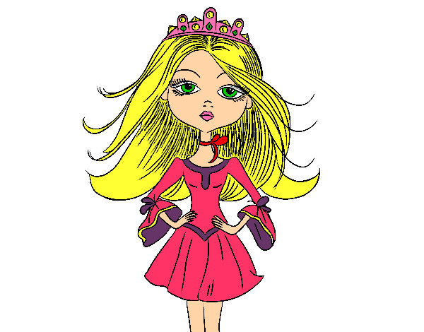 Coloring page Modern princess painted bymade12