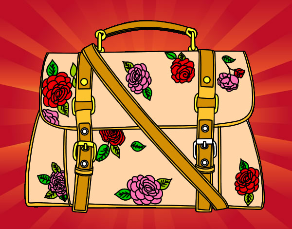 Coloring page Flowered handbag painted bymade12