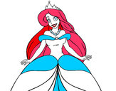 Coloring page Princess Ariel painted byktmwinit