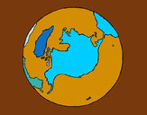 Coloring page Planet Earth painted byMissFranky