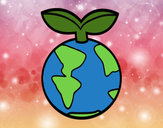 Coloring page Clean earth painted bybella