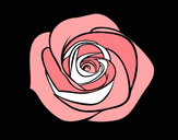 Coloring page Rose flower painted byMissFranky